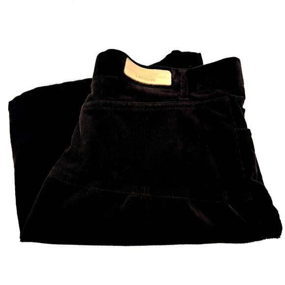 Lacoste Corduroy Skirt Womens Large (FR 42) Brown Preppy Mini + Pockets - Picture 1 of 6
